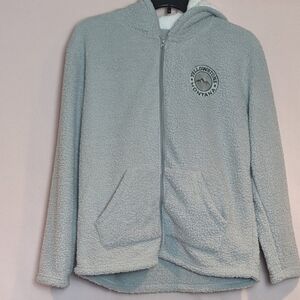 Outdoor Apparel Yellowstone Montana Patch Light Gray Fluffy Full Zip Jacket L